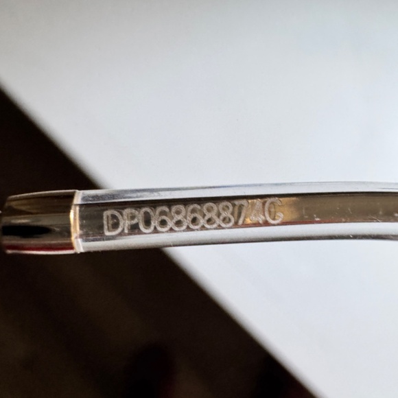 BRAND NEW in BOX Prada Symbole Sunglasses white triangle logo pale gold frame! - Picture 14 of 15